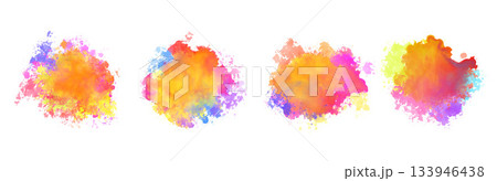 brush stroke style liquid splatter background in set of four brush stroke style liquid splatter background in set of four 133946438