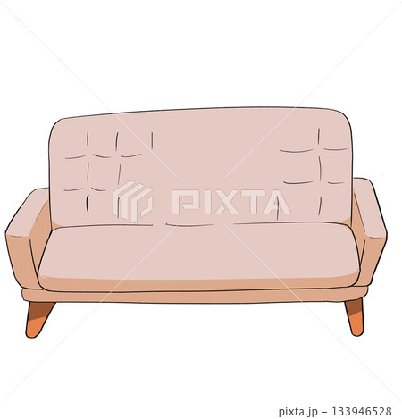 長いソファのイラスト 133946528
