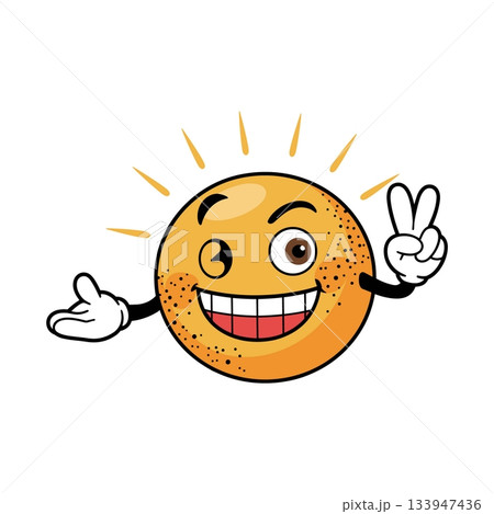 Winking Smiley Face Cartoon Vector. Happy Emoji Character Illustration Vector 133947436