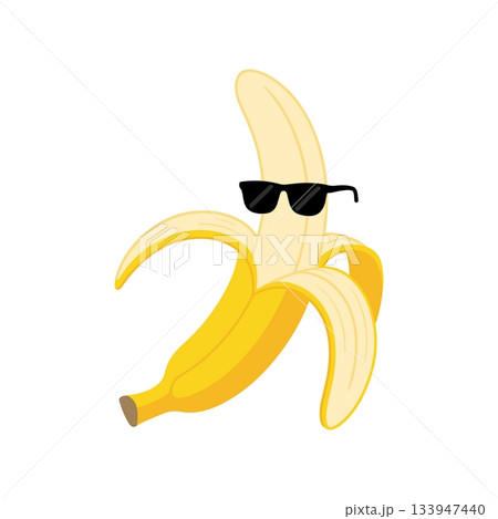 Cool Banana with Sunglasses Cartoon Vector. Stylish Fruit Character Illustration Vector Cool Banana with Sunglasses Cartoon Vector. Stylish Fruit Character Illustration Vector 133947440
