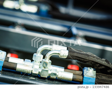 Pipe system of hydraulic valves in agricultural machinery Pipe system of hydraulic valves in agricultural machinery 133947486