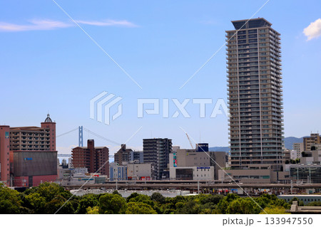 兵庫県, 明石市, 兵庫県立明石公園 より 明石駅方面を望む 兵庫県, 明石市, 兵庫県立明石公園 より 明石駅方面を望む 133947550
