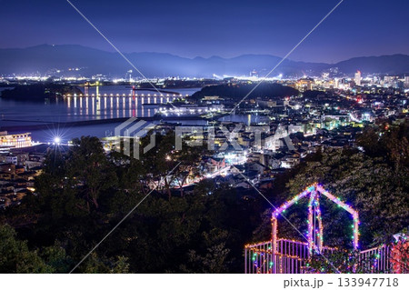 蒲郡市、ラバーズヒルから眺める夜景 133947718