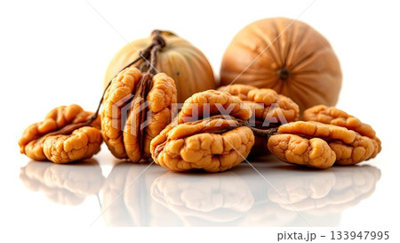 Vibrant Orange Pumpkins and Decorative Squash Arrangement 133947995