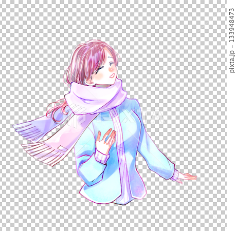 Joyful winter woman Joyful winter woman 133948473