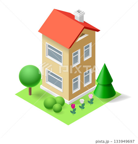 Isometric building 133949697