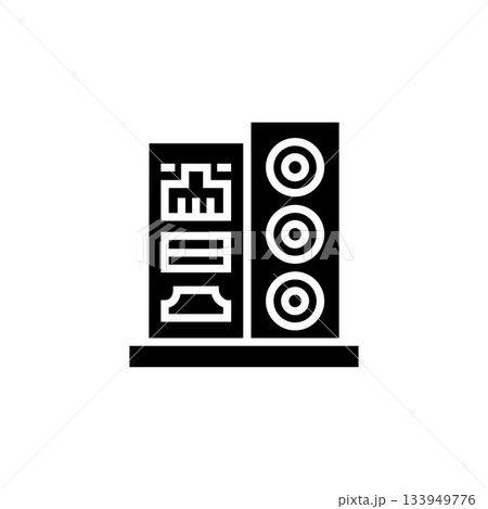 input output port vector icon. computer component icon solid style. perfect use for logo, presentation, website, and more. simple modern icon design glyph style 133949776