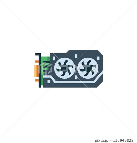 gpu vector icon. computer component icon flat style. perfect use for logo, presentation, website, and more. simple modern icon design flat style gpu vector icon. computer component icon flat style. perfect use for logo, presentation, website, and more. simple modern icon design flat style 133949822