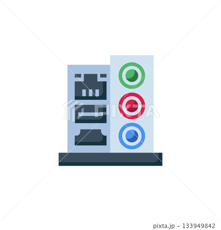 input output port vector icon. computer component icon flat style. perfect use for logo, presentation, website, and more. simple modern icon design flat style 133949842