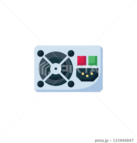 power supply vector icon. computer component...のイラスト素材 [133949847] - PIXTA