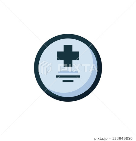 cmos vector icon. computer component icon flat...のイラスト素材 [133949850 ...