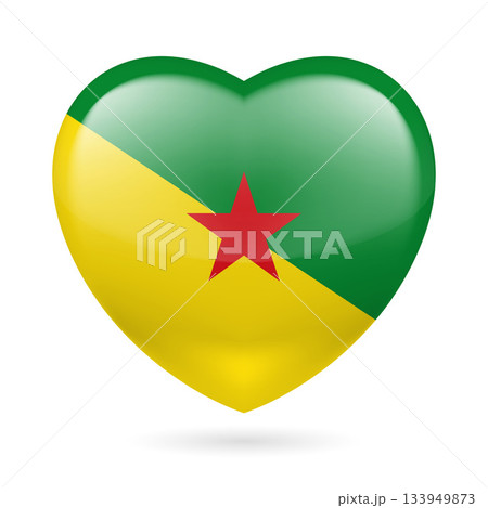 Heart Icon of French Guiana Heart Icon of French Guiana 133949873