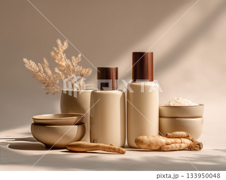 Korean Skincare Flat Lay Mockup 133950048