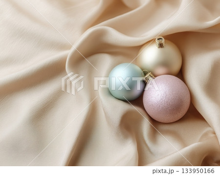 Elegant pastel ornaments on beige background 133950166