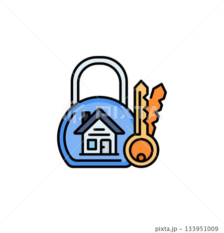 house lock vector icon. real estate icon outline style. perfect use for logo, presentation, website, and more. modern icon design line style house lock vector icon. real estate icon outline style. perfect use for logo, presentation, website, and more. modern icon design line style 133951009