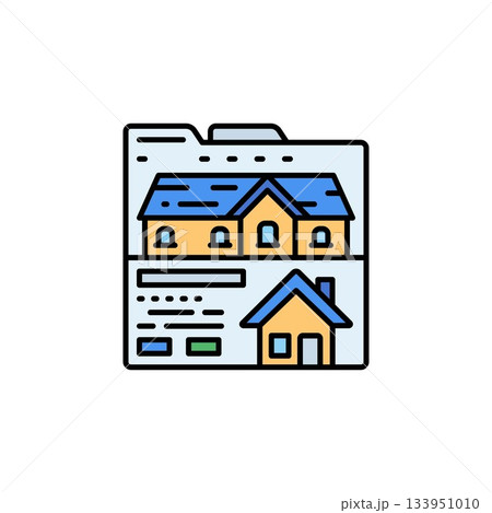 real estate website vector icon. real estate icon filled line style. perfect use for logo, presentation, website, and more. modern icon design color line style real estate website vector icon. real estate icon filled line style. perfect use for logo, presentation, website, and more. modern icon design color line style 133951010