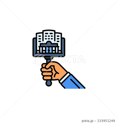 apartment auction vector icon. real estate icon outline style. perfect use for logo, presentation, website, and more. simple modern icon design line style 133951249
