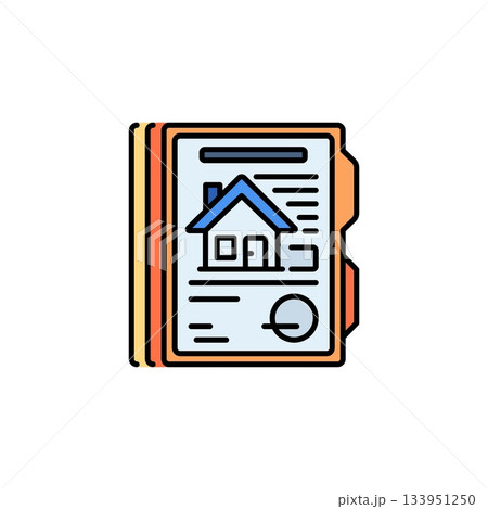 house document vector icon. real estate icon outline style. perfect use for logo, presentation, website, and more. simple modern icon design line style house document vector icon. real estate icon outline style. perfect use for logo, presentation, website, and more. simple modern icon design line style 133951250