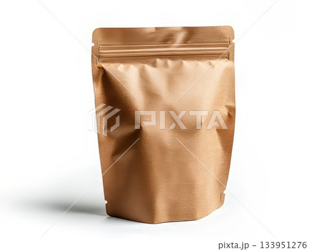 Brown kraft stand-up pouch 133951276