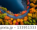 River winding through autumn forest 133951333