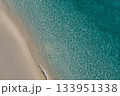 Turquoise Shoreline Aerial Texture 133951338