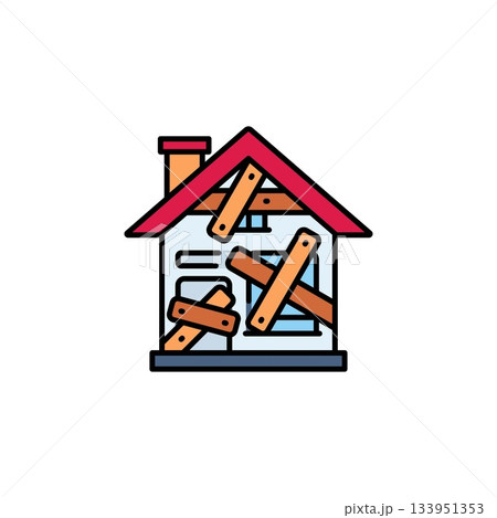 eviction vector icon. real estate icon outline style. perfect use for logo, presentation, website, and more. simple modern icon design line style eviction vector icon. real estate icon outline style. perfect use for logo, presentation, website, and more. simple modern icon design line style 133951353