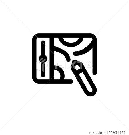pen display vector icon. computer component icon outline style. perfect use for logo, presentation, website, and more. simple modern icon design line style 133951431