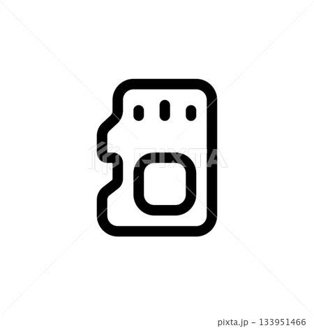 memory card vector icon. computer component icon outline style. perfect use for logo, presentation, website, and more. simple modern icon design line style memory card vector icon. computer component icon outline style. perfect use for logo, presentation, website, and more. simple modern icon design line style 133951466