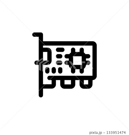 network card vector icon. computer component icon outline style. perfect use for logo, presentation, website, and more. simple modern icon design line style network card vector icon. computer component icon outline style. perfect use for logo, presentation, website, and more. simple modern icon design line style 133951474