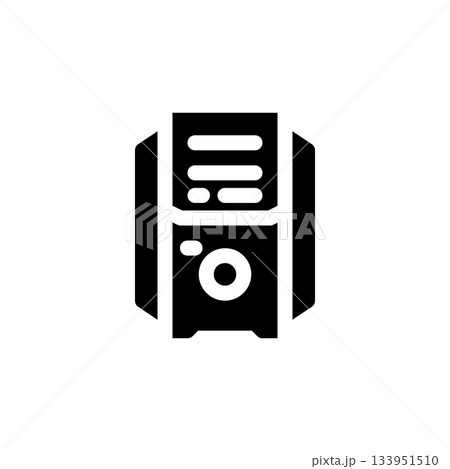 cpu vector icon. computer component icon solid style. perfect use for logo, presentation, website, and more. simple modern icon design solid style 133951510