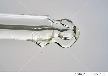Cosmetic pipette dropping transparent serum for skincare 133951597