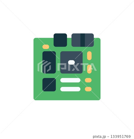 motherboard vector icon. computer component icon flat style. perfect use for logo, presentation, website, and more. simple modern icon design flat style 133951769