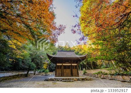 秋の虎渓山永保寺境内の景色 133952917