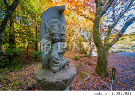 秋の虎渓山永保寺境内の景色 133952921