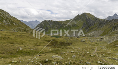 Hiking in Oberer Alpguessee near Sankt Gallenkirch in Montafon, Vorarlberg, Austria 133953500