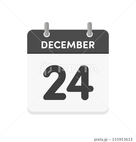 12月24日・December 24の日めくりカレンダーのアイコン - クリスマスイブの英語の暦 12月24日・December 24の日めくりカレンダーのアイコン - クリスマスイブの英語の暦 133953613