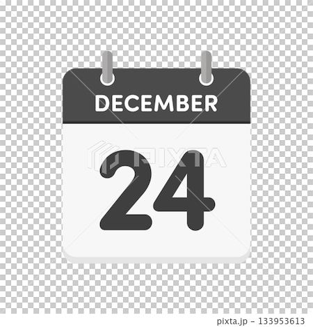 12月24日・December 24の日めくりカレンダーのアイコン - クリスマスイブの英語の暦 12月24日・December 24の日めくりカレンダーのアイコン - クリスマスイブの英語の暦 133953613