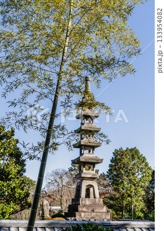 秋の虎渓山保寿院の石塔の見える風景 秋の虎渓山保寿院の石塔の見える風景 133954082