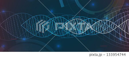 Molecule futuristic technology and science background, DNA strands, connected neural web Molecule futuristic technology and science background, DNA strands, connected neural web 133954744