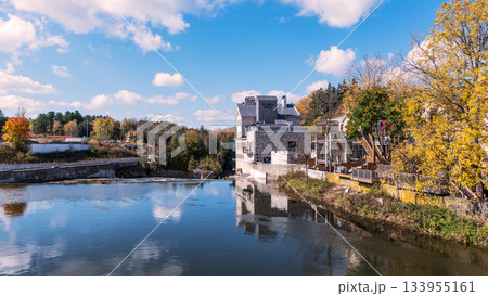 Historic mill in Elora, Ontario, Canada. Historic mill in Elora, Ontario, Canada. 133955161