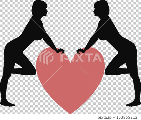 擺姿勢的女性剪影插圖 擺姿勢的女性剪影插圖 133955212