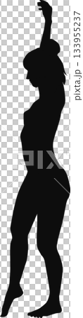 Silhouette illustration of a posing woman Silhouette illustration of a posing woman 133955237