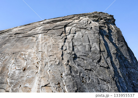 The Cables to thr top of Half Dome in Yosemite National Park, California, USA The Cables to thr top of Half Dome in Yosemite National Park, California, USA 133955537