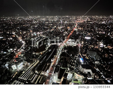 高層ビルから見下ろす大阪の夜景 Part1 高層ビルから見下ろす大阪の夜景 Part1 133955544