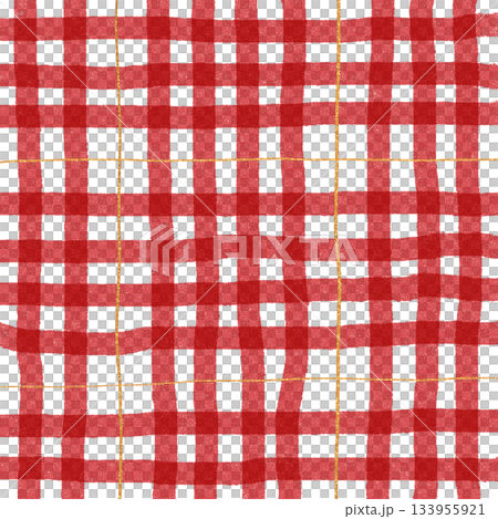 Gold Red Plaid Gingham Check Hand Drawn Background Pattern Transparent Overlay Gold Red Plaid Gingham Check Hand Drawn Background Pattern Transparent Overlay 133955921