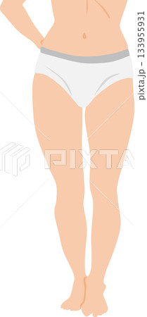 ダイエットに成功した女性のイラスト ダイエットに成功した女性のイラスト 133955931