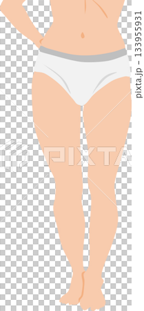ダイエットに成功した女性のイラスト ダイエットに成功した女性のイラスト 133955931