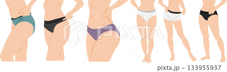 ダイエットに成功した女性のイラスト ダイエットに成功した女性のイラスト 133955937