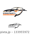 Automotive Inspection logo design with silhouette car 133955972