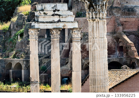 Temple of Castor and Pollux in Rome, Italy 133956225